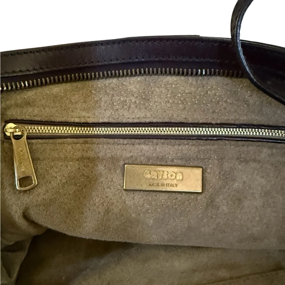 Gorgeous Black Gryson Leather Shoulder Bag with Braided Handle